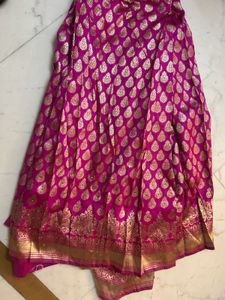 Pink & Gold ready to wear saree