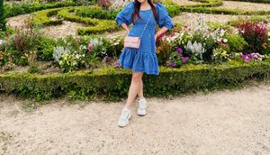 Blue Gingham Mini Dress