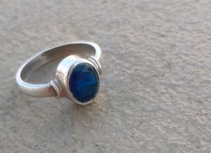 Blue Stone Original Silver Ring