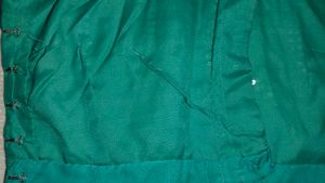 Green Embroidered net Saree &amp; Blouse