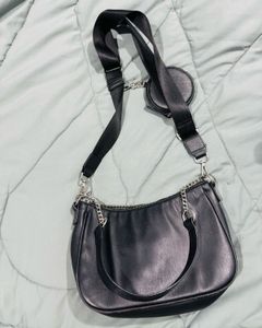 H&m Black Handbag with Coin Purse