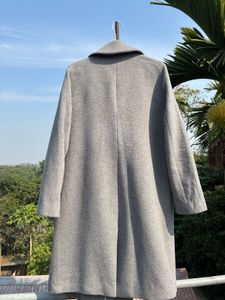 Elegant Grey Wool Blend Coat
