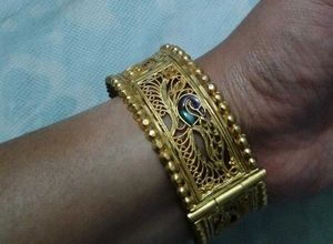 Golden Peacock Mina Kari Bangle 1pc