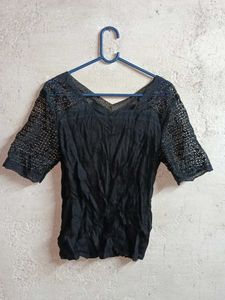 Stylish Ladies Lace Top Black 🖤