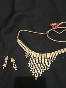 Rhinestone Necklace & Earring Set