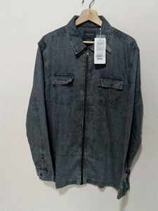 Rare Jack &amp; Jones Denim Zipper Shirt