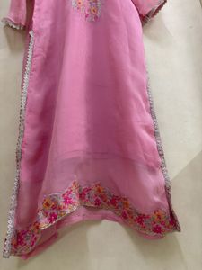 Pink Suit set with Banarasi Dupatta