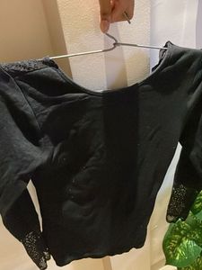 Elegant Black Lace Top