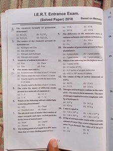 IERT &amp; Polytechnic Exam Solved Paper