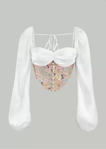 Puff Sleeves Corset Top