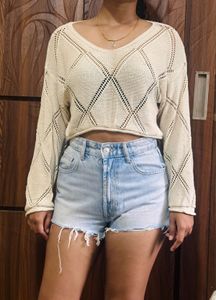 Crochet Knit Crop Top