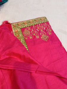 Pink Embroidered Saree🌸