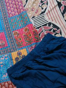 Multi Color Daily Wear Suit With Pant And Dupatta
