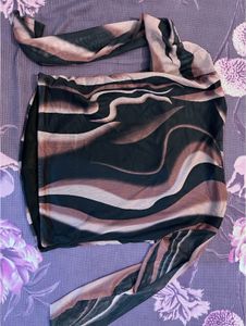 Zara Printed Mesh Top