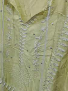 Yellow Embroidered Tunic Dress