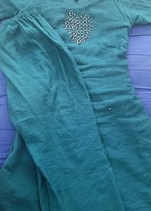 Combo Elegant Kurta &amp; Pant Set with double layer f