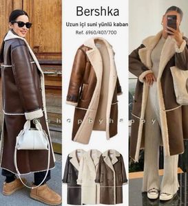 Viral Bershka Faux Shearling TrenchCoat
