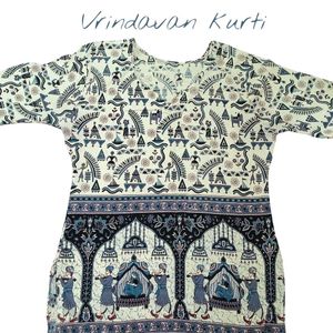 Vrindavan Tribal Print Kurti - Unique & Colorful