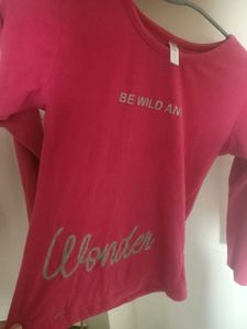 Pink &#39;Be Wild&#39; Long Sleeve Top