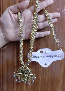 Silver And Golden Jewellery Set