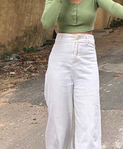 White Wide Leg Jeans