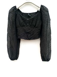 Black Full Sleeve Branded Top.