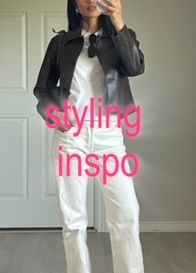 h&amp;m off-white straight fit denim (free shipping)