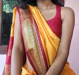 Festive Yellow Saree