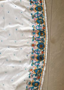 Embroidered Sleeveless Kurti