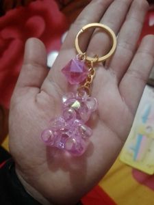 Cute teddy bear Keychain (NEVER USED)
