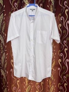 Uniqlo White Checked Shirt
