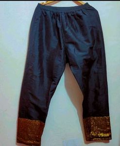 Black Plazo Pant With Sequins Dupatta 30 Waist