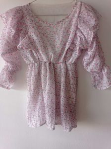 Clinched Waist Top For Summers (Floral Print)