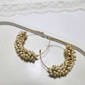 Pearl Hoop Earrings