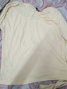 Ribbed Zip-Up Long Sleeve Top