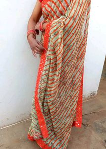 Mirror Work Saree