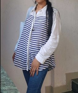 Stripped White Shirt