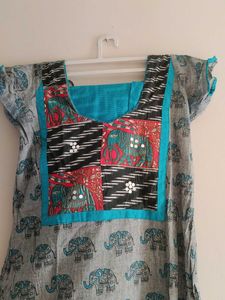 Elephant Print Kurta