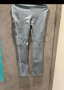 Blue Sequin Detail Trousers