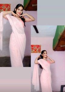 Elegant Light Pink Saree