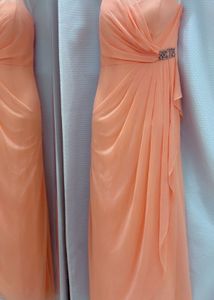Elegant one shoulder peach Gown