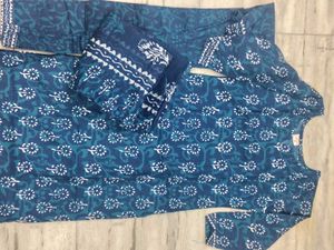 Elegant Blue Printed Salwar Suit