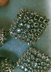 Silver Jhumka Earrings