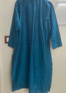 Beautiful Embroidered Kurta in bright blue