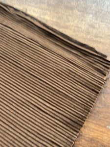 PLEATED BROWN COLOR FABRIC FOR SAREES N GOWNS