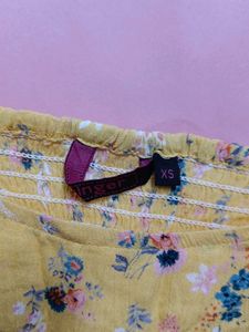 Yellow Floral Cami Top