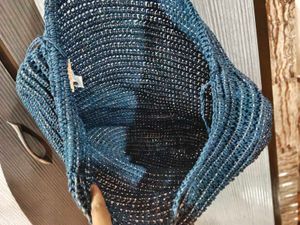 Blue Striped Tote Bag