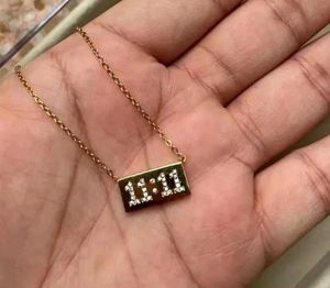Zirconia Studed 11:11 Necklace Chain