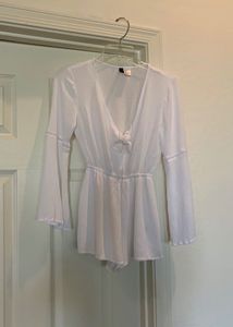 H&amp;M PLAYSUIT WITH KNOT DETAIL