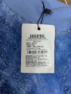 Blue Fuzzy Sweatshirt